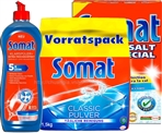 Bột rửa bát Somat 1.5kg + Nước Làm Bóng Somat 750ml + Muối Rửa Bát Somat 1,2 kg.
