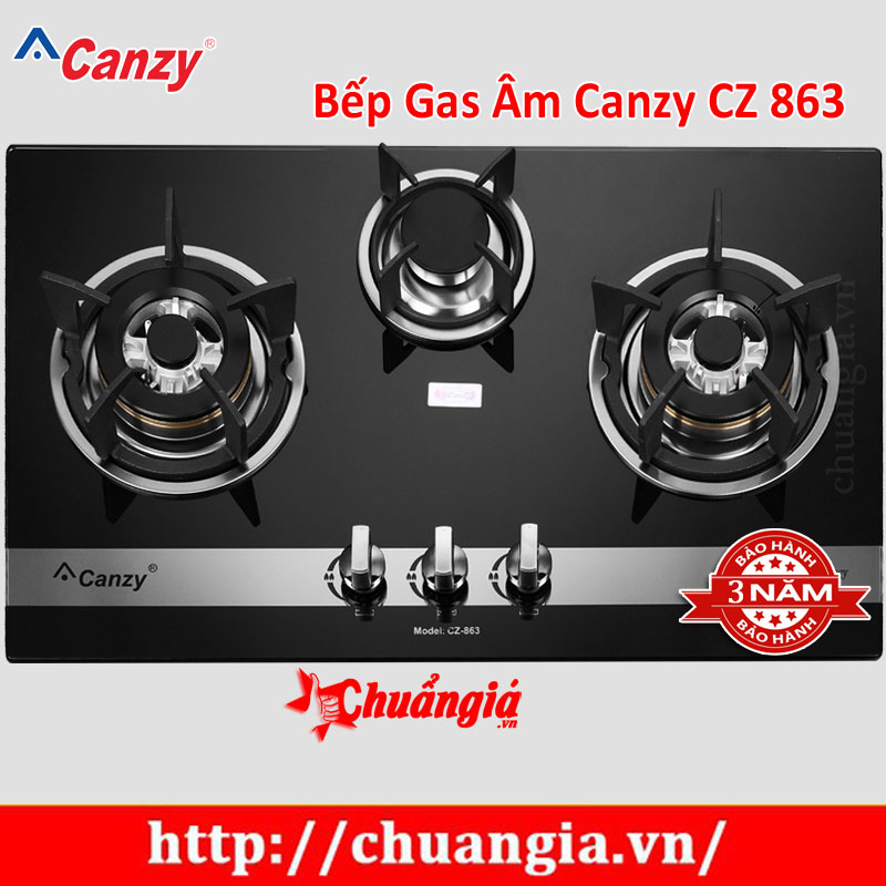 Bếp Gas Âm Canzy CZ 863, Bếp gas âm Canzy, Bếp gas, bếp ga, bep ga, Bếp gas âm Canzy giá rẻ, Bếp gas âm Canzy giá rẻ tại Hà Nội, Bếp gas giá rẻ tại TPHCM, Bếp gas âm giá rẻ, chuangia.vn