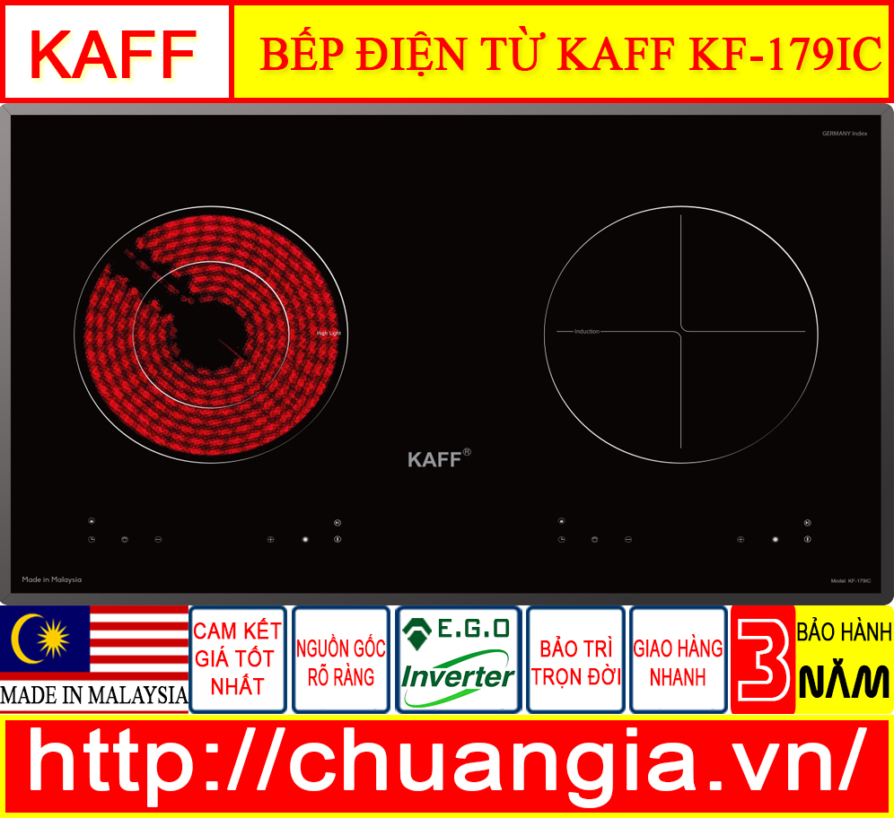 Bếp Điện Từ Kaff KF 179IC, bếp điện từ kaff, bếp điện từ nhập khẩu kaff, bếp điện từ, bếp điện từ giá rẻ tại hà nội, chuangia.vn, bep dien tu, bep dien tư kaff, bếp kaff nhập khẩu, chuẩn giá