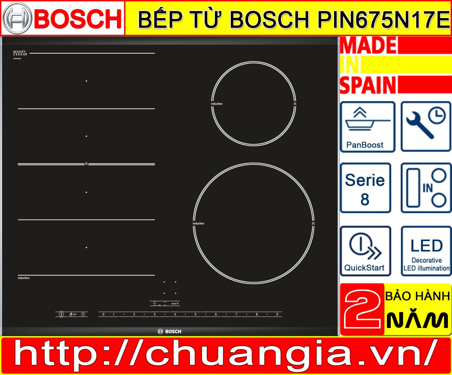 Bếp Từ Bosch PIN675N17E Serie 8, bếp từ bosch 2 vùng nấu, bếp từ bosch puc631bb2e, bếp từ bosch ppi82560ms, bếp từ bosch pid675dc1e, bếp từ bosch 3 vùng nấu, bếp từ bosch serie 8, bếp từ bosch puj611bb1e, bếp từ bosch pie631fb1e