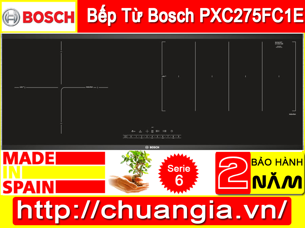 Bếp từ Bosch PXC275FC1E, bếp từ âm đôi bosch, bếp từ bosch 2019, bếp từ bosch pie875dc1e, bếp từ bosch pue631bb2e, bếp từ dương bosch, bếp từ bosch pxv975dc1e, bếp từ bosch 2 vùng nấu, bếp từ bosch inverter